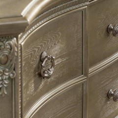 【精品】千匠一品 现代美式风格 水曲柳木+红橡木皮+实木雕刻 时尚大气梳妆台BT-DE892-L