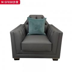 【精品】千匠一品 美式轻奢风格 头层小黄牛真皮+实木框架+实木脚 时尚大气圣蒂斯堡沙发M-SF650-L