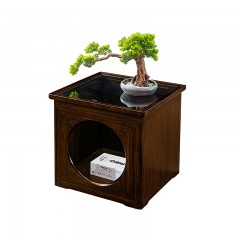 千匠一品 新中式风格 主材乌金木+辅材多层实木板贴乌金木皮 时尚大气角几9850-L