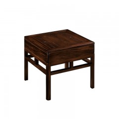 千匠一品 新中式风格 主材乌金木+辅材多层实木板贴乌金木皮 时尚大气棋盘角几9856-L