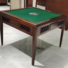 千匠一品 新中式风格 主材乌金木+辅材多层实木板贴乌金木皮+机芯+五金脚套 时尚优雅麻将桌9907-J