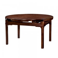 千匠一品 新中式风格 主材乌金木+辅材多层实木板贴乌金木皮 时尚优雅折叠餐台1902-J