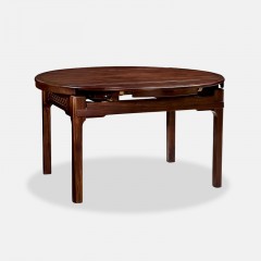 千匠一品 新中式风格 主材乌金木+辅材多层实木板贴乌金木皮 时尚优雅折叠餐台1902-J