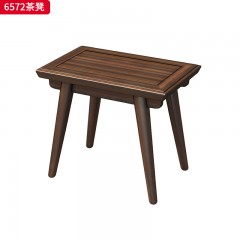 千匠一品 新中式风格 主材乌金木+辅材多层实木板贴乌金木皮 时尚大气茶凳6572-J