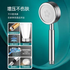 ●千匠一品 现代风格 不锈钢 家庭浴室不锈钢带过滤增压花洒-A