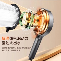 ●千匠一品 现代风格 ABS塑料 家庭浴室八档增压花洒-A