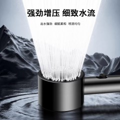 ●千匠一品 现代风格 304不锈钢+ABS塑料+硅胶 家庭浴室两档不锈钢增压花洒-A