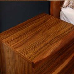 △千匠一品 新中式胡桃木板木结合床头柜BTG9201-C