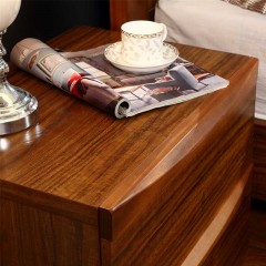 △千匠一品 新中式胡桃木板木结合床头柜BTG9201-C