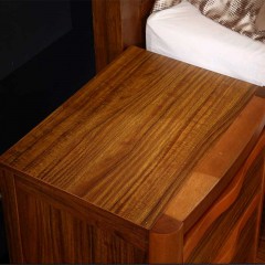 △千匠一品 新中式胡桃木板木结合床头柜收纳柜储物柜BTG9202-C