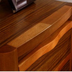 △千匠一品 新中式胡桃木板木结合床头柜收纳柜储物柜BTG9202-C