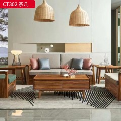 【精品】千匠一品 轻奢北欧风格 南美黑胡桃木 简约大气茶几CT302#-L