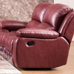 千匠一品现代风格简约桉木+皮艺自动功能1+2+3位沙发组合2206B-E