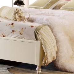 △千匠一品韩式优质橡胶木+中纤板板木结合布床LM-920-Y