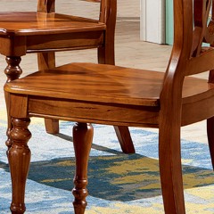 △千匠一品美式风格优质桃花芯木+多层板贴木皮餐椅9P02-M