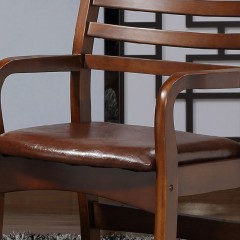 千匠一品新中式风格精选优质橡木+E1级密度板休闲椅6S02-R