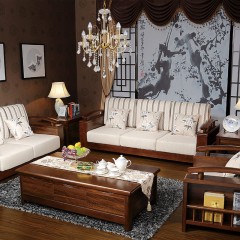 △千匠一品 精选优质橡胶木+E1级密度板新中式沙发6W01 -C