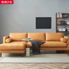 千匠一品现代极简优质科技布+高密度海绵+进口松木框架格调沙发-H