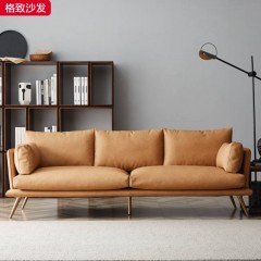 千匠一品现代极简优质科技布+高密度海绵+进口松木框架格致沙发-H