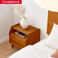 △千匠一品 北欧风格樱桃木床头柜-哥本哈根床头柜-X