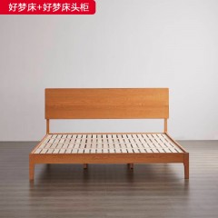 △千匠一品 北欧风格白蜡木+樱桃木+松木床板-好梦床-X