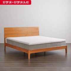 △千匠一品 北欧风格白蜡木+樱桃木+松木床板-好梦床-X