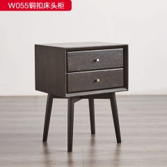 △千匠一品 北欧风格白橡木床头柜-铜扣床头柜   W055-X