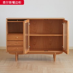 △千匠一品 北欧风格樱桃木1.3m餐边柜-查尔斯餐边柜-X