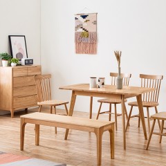 千匠一品北欧优质白橡实木餐椅F136-Y