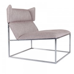 【精品】千匠一品现代风格意大利进口金属铬框架休闲椅LINEA-1-R