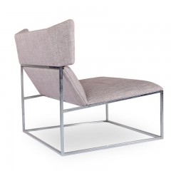 【精品】千匠一品现代风格意大利进口金属铬框架休闲椅LINEA-1-R