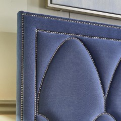 【精品】千匠一品轻奢美式精选金丝檀木+国际纳米布1.8m双人床1713-L
