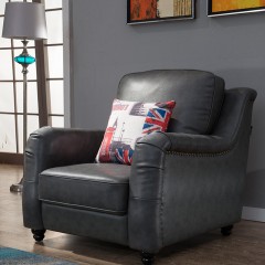 千匠一品现代风格简约优质桉木真皮1+2+3位沙发组合P745B-E
