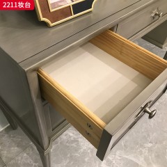 △【精品】千匠一品 轻奢美式 白蜡木+实木多层板贴橡木木皮+玻璃 2211妆台/2211妆镜-D