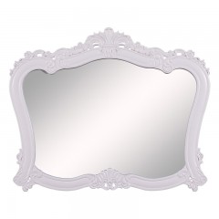 千匠一品 美式橡胶木白色风情装饰镜梳妆镜oyjjz11001-M
