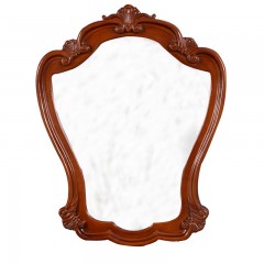 千匠一品 美式优质橡胶木棕色装饰镜梳妆镜oyjjz01-M