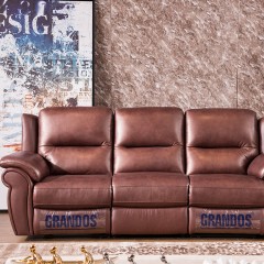 千匠一品现代风格简约优质桉木+皮艺手动功能1+2+3位沙发组合2220B-E