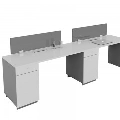 千匠一品 E1级板材办公家具2.8M写字台主管桌办公桌同向双人座JS-822B-H