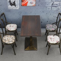 千匠一品现代简约北欧铁艺框架+海绵+高档西皮餐椅叉背椅YS-06-J
