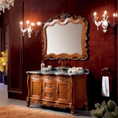 千匠一品美式轻奢美国红橡木浴室柜+镜子EM7013-Z