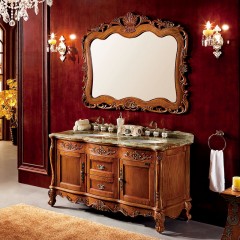 千匠一品欧式轻奢美国红橡木浴室柜+镜子EM7015-Z