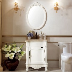千匠一品欧式轻奢泰国橡胶木浴室柜+镜子EM8010-Z