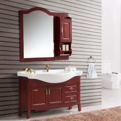 千匠一品欧式轻奢泰国橡胶木浴室柜+镜子EM8055-Z