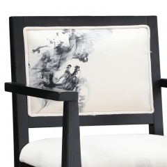 △千匠一品新中式白蜡木+环保油漆休闲椅R-V32-X