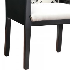 千匠一品新中式白蜡木+环保油漆布艺休闲椅R-V27-X