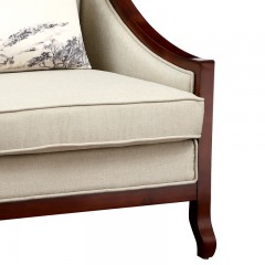 千匠一品新中式白蜡木+环保油漆休闲椅R-V05-X