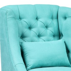 千匠一品新中式白蜡木+优质布艺休闲椅R-V82-X