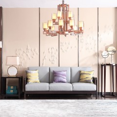 △【精品】千匠一品轻奢中式非洲红檀木沙发组合8605-H