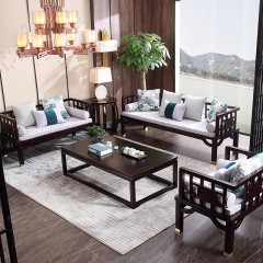 △【精品】千匠一品轻奢中式非洲红檀木沙发组合8607-H