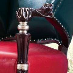 千匠一品 法式风格精选优质橡胶木休闲椅919-H